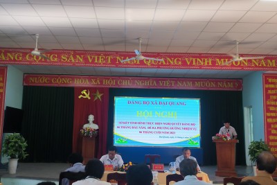 Hội nghị Sơ kết tình hình thực hiện Nghị quyết Đảng bộ xã Đại Quang