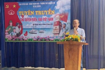 TRƯỜNG THCS NGUYỄN DU TỔ CHỨC TUYÊN TRUYỀN “CHỦ QUYỀN BIỂN, ĐẢO VIỆT NAM”